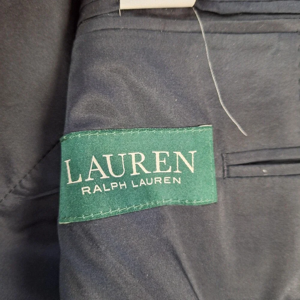 Lauren Ralph Lauren Blazer Mens 44S Navy Wool Gold Buttons Sport Coat Jacket